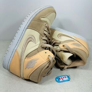 Nike Air Jordan 1 Mid SE Women 9,5 DV0427-102 Celestial Gold Peach Shoes